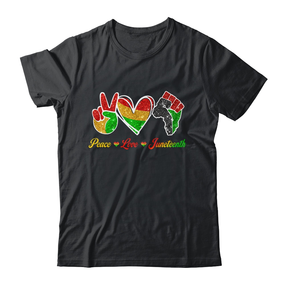 Peace Love Juneteenth Black Pride Freedom 4th Of July Shirt & Tank Top | teecentury