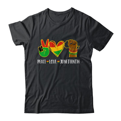 Peace Love Juneteenth Is My Independence Black Pride Freedom Shirt & Tank Top | teecentury