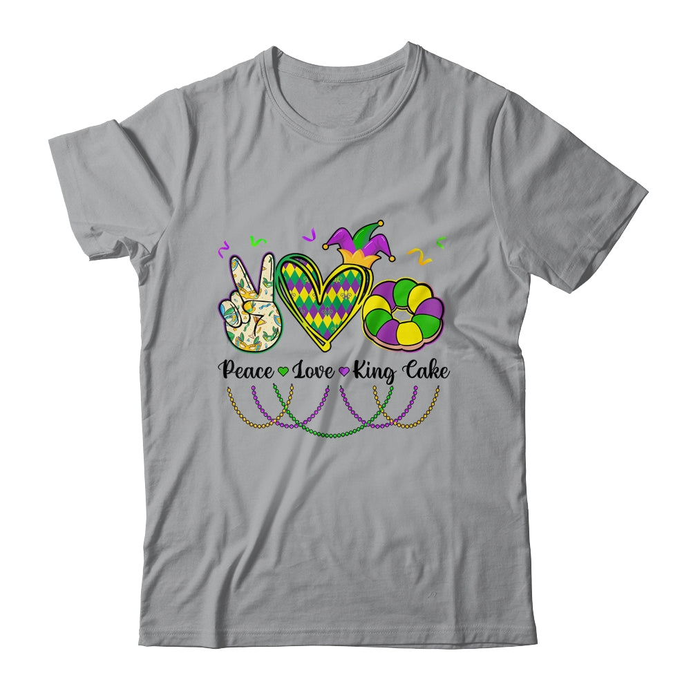 Peace Love King Cake Mardi Gras For Men Women Kids Shirt & Tank Top | teecentury