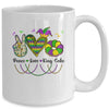 Peace Love King Cake Mardi Gras For Men Women Kids Mug | teecentury