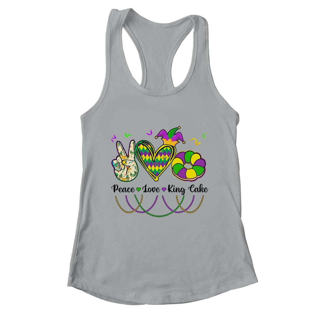 Peace Love King Cake Mardi Gras For Men Women Kids Shirt & Tank Top | teecentury