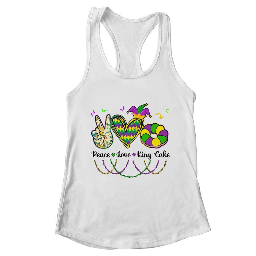 Peace Love King Cake Mardi Gras For Men Women Kids Shirt & Tank Top | teecentury
