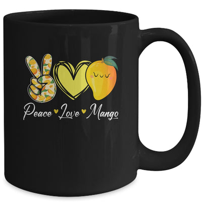 Peace Love Mango Retro Mango Lover Fruit Lover Design Women Mug | teecentury