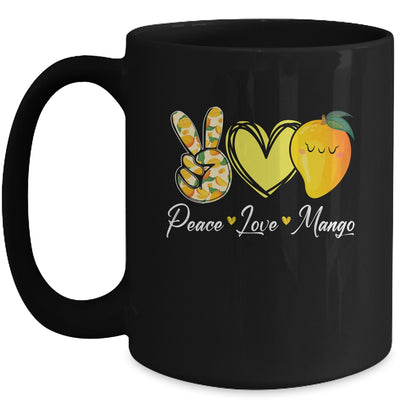 Peace Love Mango Retro Mango Lover Fruit Lover Design Women Mug | teecentury