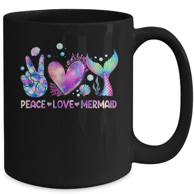 Peace Love Mermaid Summer Love Mermaid Beach Vacation Girls Mug | teecentury
