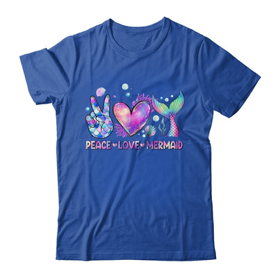 Peace Love Mermaid Summer Love Mermaid Beach Vacation Girls Shirt & Tank Top | teecentury