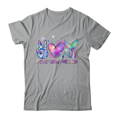 Peace Love Mermaid Summer Love Mermaid Beach Vacation Girls Shirt & Tank Top | teecentury