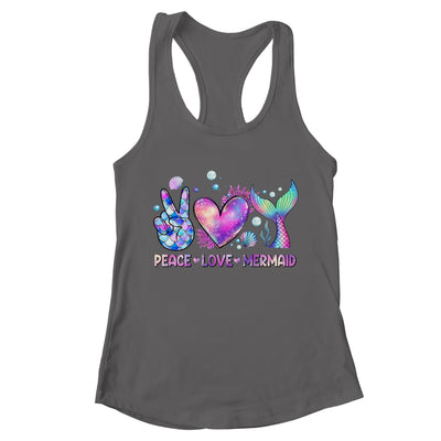 Peace Love Mermaid Summer Love Mermaid Beach Vacation Girls Shirt & Tank Top | teecentury