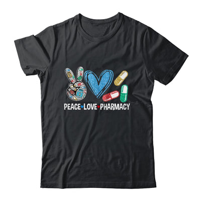 Peace Love Pharmacy Funny Pharmacy Tech Pharmacist Shirt & Hoodie | teecentury