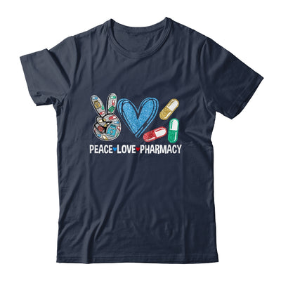 Peace Love Pharmacy Funny Pharmacy Tech Pharmacist Shirt & Hoodie | teecentury