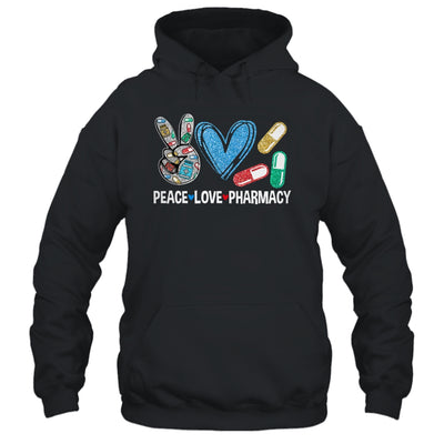 Peace Love Pharmacy Funny Pharmacy Tech Pharmacist Shirt & Hoodie | teecentury