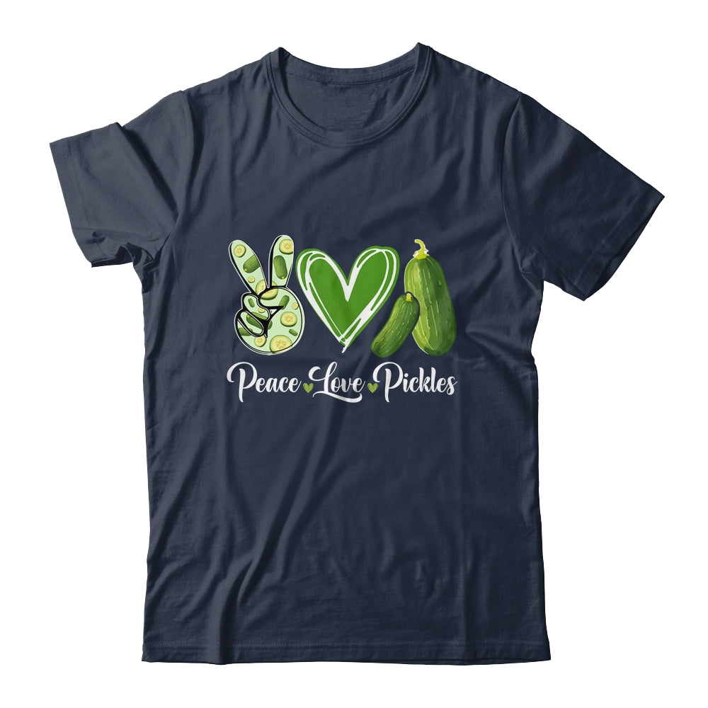 Peace Love Pickles Art For Women Men Girls Pickled Cucumber Shirt & Tank Top | teecentury