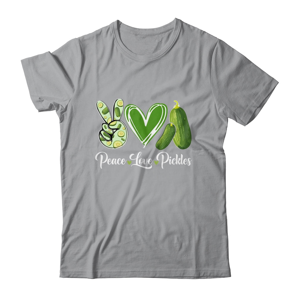 Peace Love Pickles Art For Women Men Girls Pickled Cucumber Shirt & Tank Top | teecentury