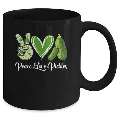 Peace Love Pickles Art For Women Men Girls Pickled Cucumber Mug | teecentury