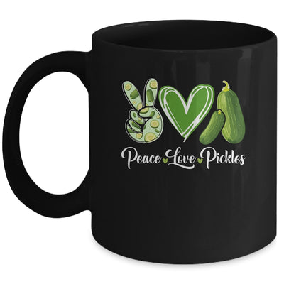 Peace Love Pickles Art For Women Men Girls Pickled Cucumber Mug | teecentury