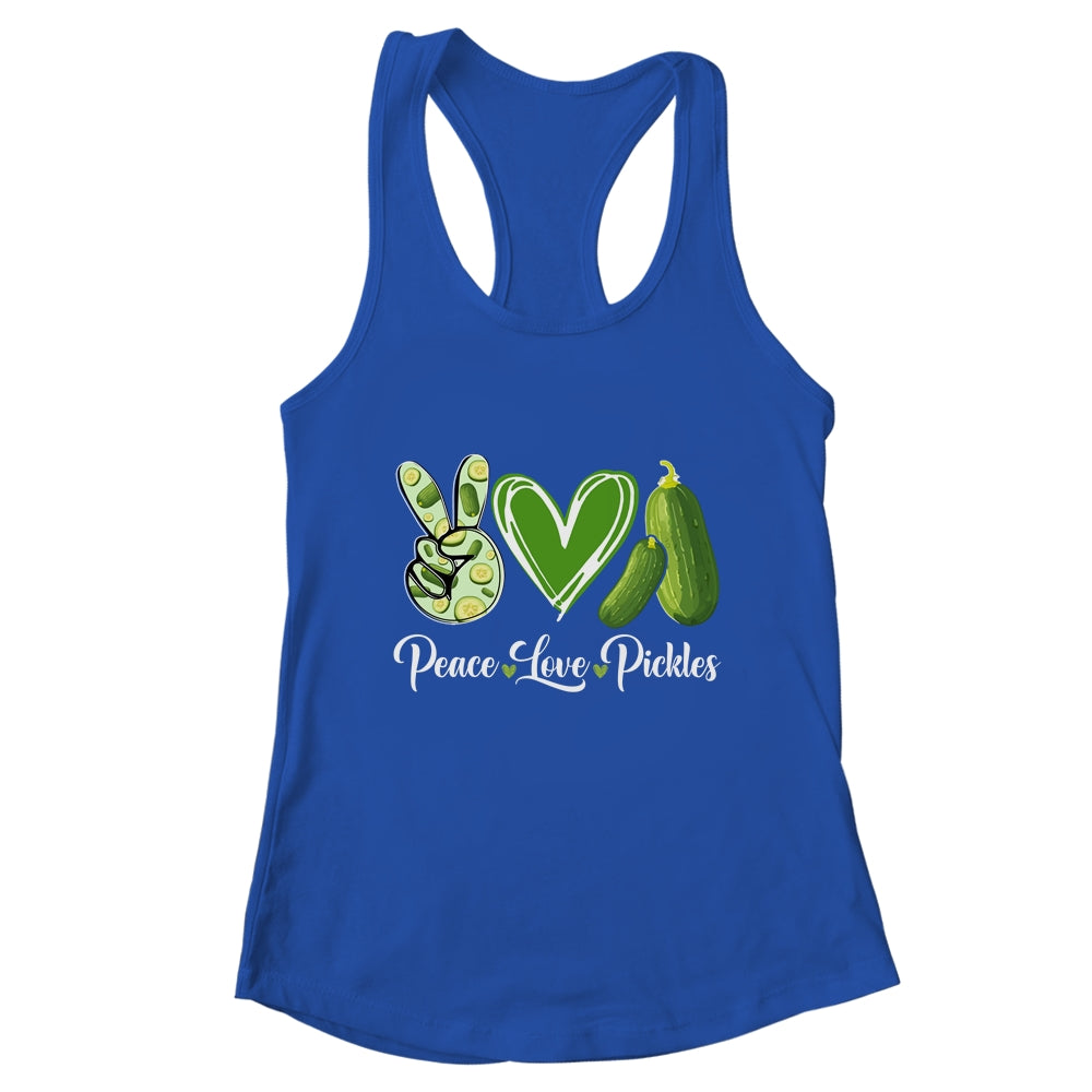 Peace Love Pickles Art For Women Men Girls Pickled Cucumber Shirt & Tank Top | teecentury