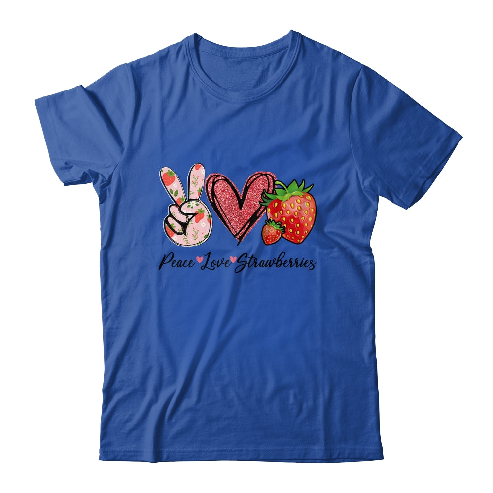 Peace Love Strawberry Farmer Strawberries Lover Berry Fruits Shirt & Tank Top | teecentury