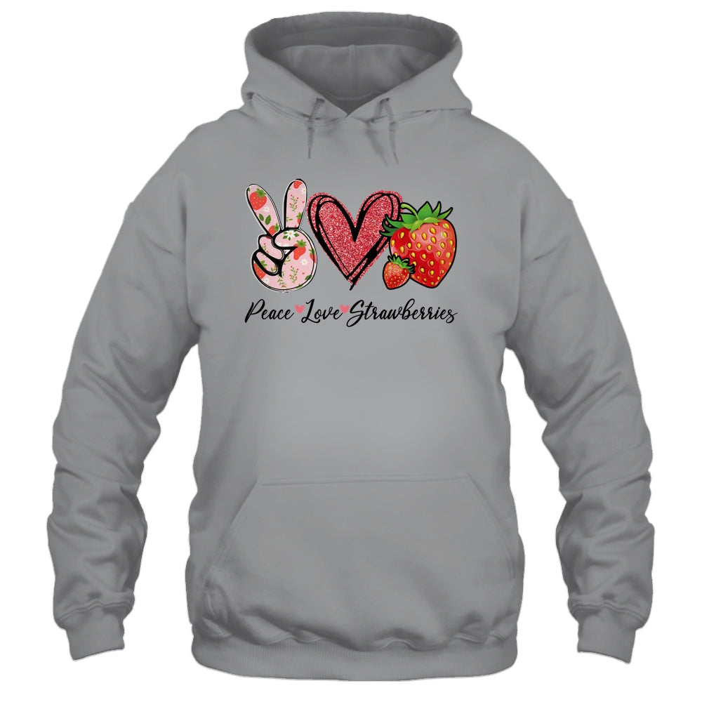 Peace Love Strawberry Farmer Strawberries Lover Berry Fruits Shirt & Tank Top | teecentury