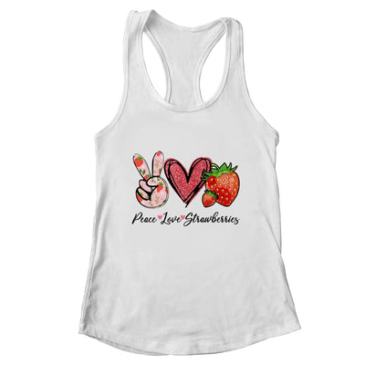 Peace Love Strawberry Farmer Strawberries Lover Berry Fruits Shirt & Tank Top | teecentury
