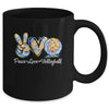 Peace Love Volleyball Player Tie Dye Style Women Teen Girls Mug | teecentury