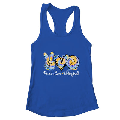 Peace Love Volleyball Player Tie Dye Style Women Teen Girls Shirt & Tank Top | teecentury