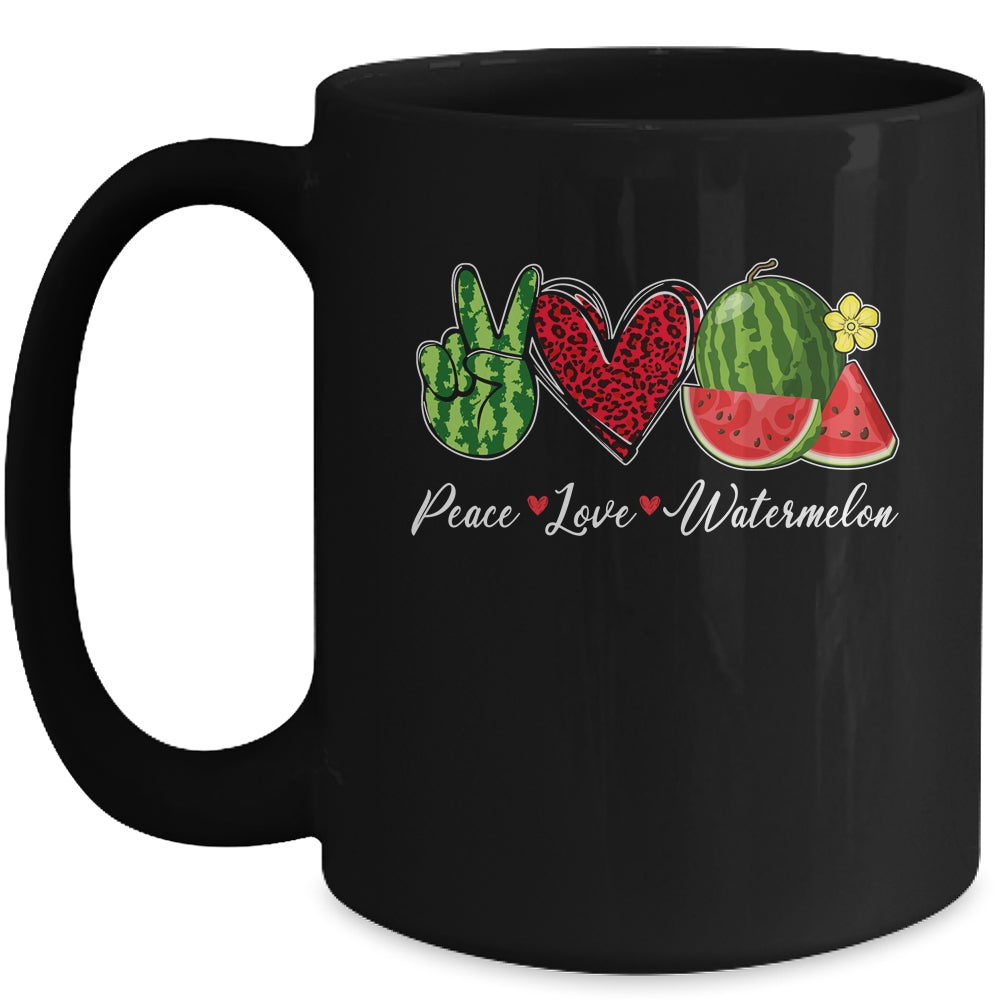 Peace Love Watermelon For Men Women Girls Summer Mug | teecentury