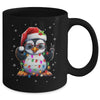 Peace Sign Hand Penguin Santa Christmas Penguin Women Kids Mug | teecentury