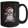 Peace Sign Hand Penguin Santa Christmas Penguin Women Kids Mug | teecentury