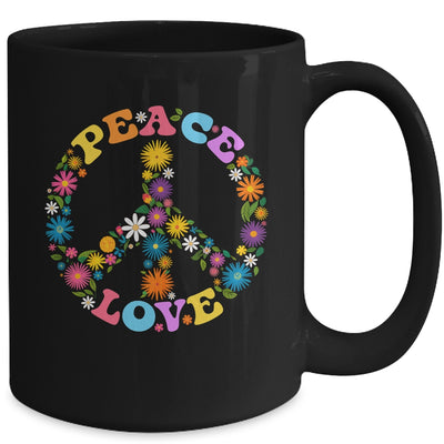 Peace Sign Love Flower 60s 70s Tie Dye Hippie Costume Mug | teecentury