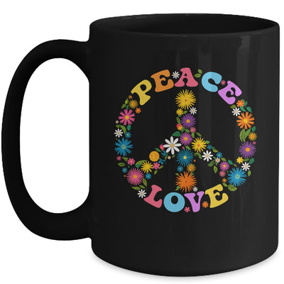 Peace Sign Love Flower 60s 70s Tie Dye Hippie Costume Mug | teecentury
