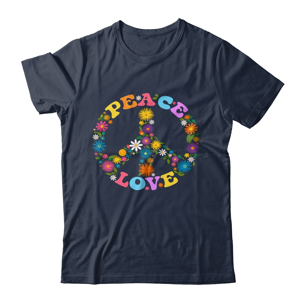 Peace Sign Love Flower 60s 70s Tie Dye Hippie Costume Shirt & Tank Top | teecentury
