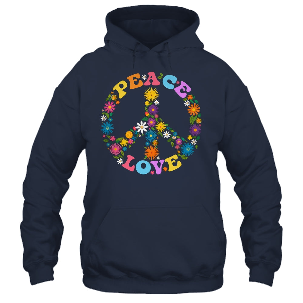 Peace Sign Love Flower 60s 70s Tie Dye Hippie Costume Shirt & Tank Top | teecentury