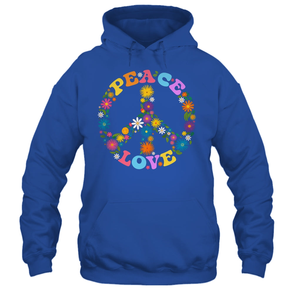 Peace Sign Love Flower 60s 70s Tie Dye Hippie Costume Shirt & Tank Top | teecentury