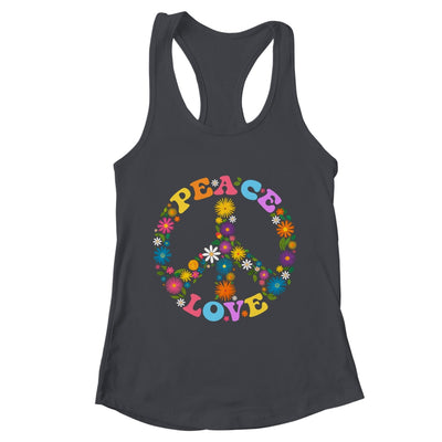 Peace Sign Love Flower 60s 70s Tie Dye Hippie Costume Shirt & Tank Top | teecentury