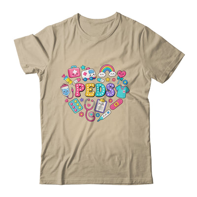 Peds Nurse Stuff Retro Pediatric Practitioner PICU Heart Shirt & Hoodie | teecentury