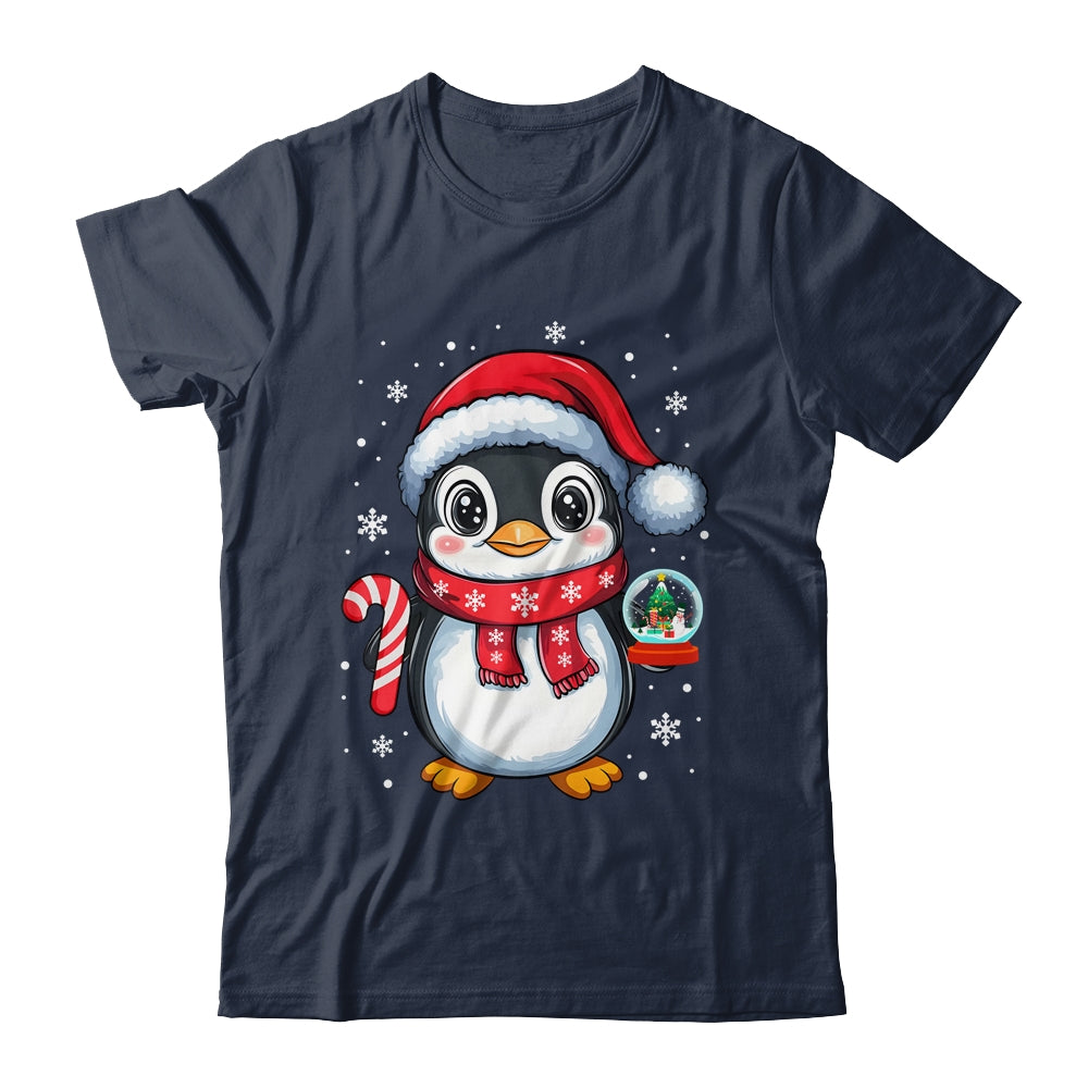 Penguin Christmas Candy Cane Winter Xmas Women Girl Boy Shirt & Sweatshirt | teecentury