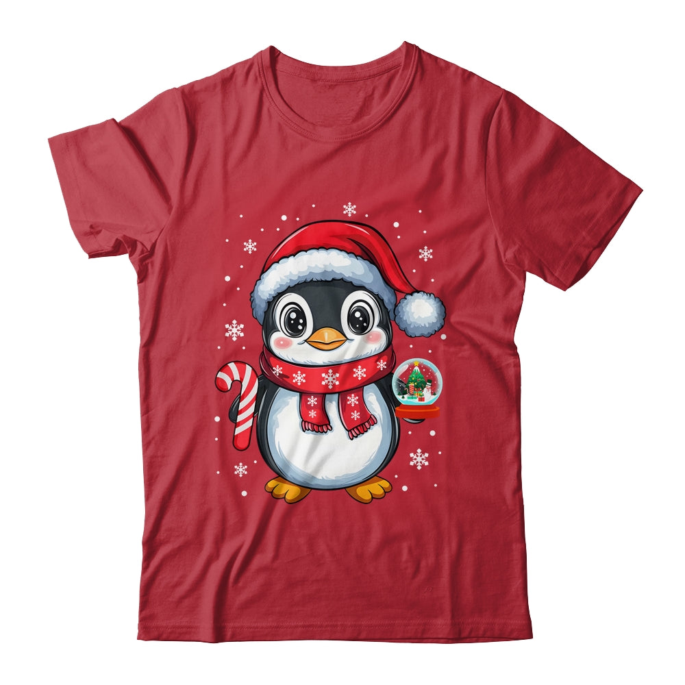 Penguin Christmas Candy Cane Winter Xmas Women Girl Boy Shirt & Sweatshirt | teecentury
