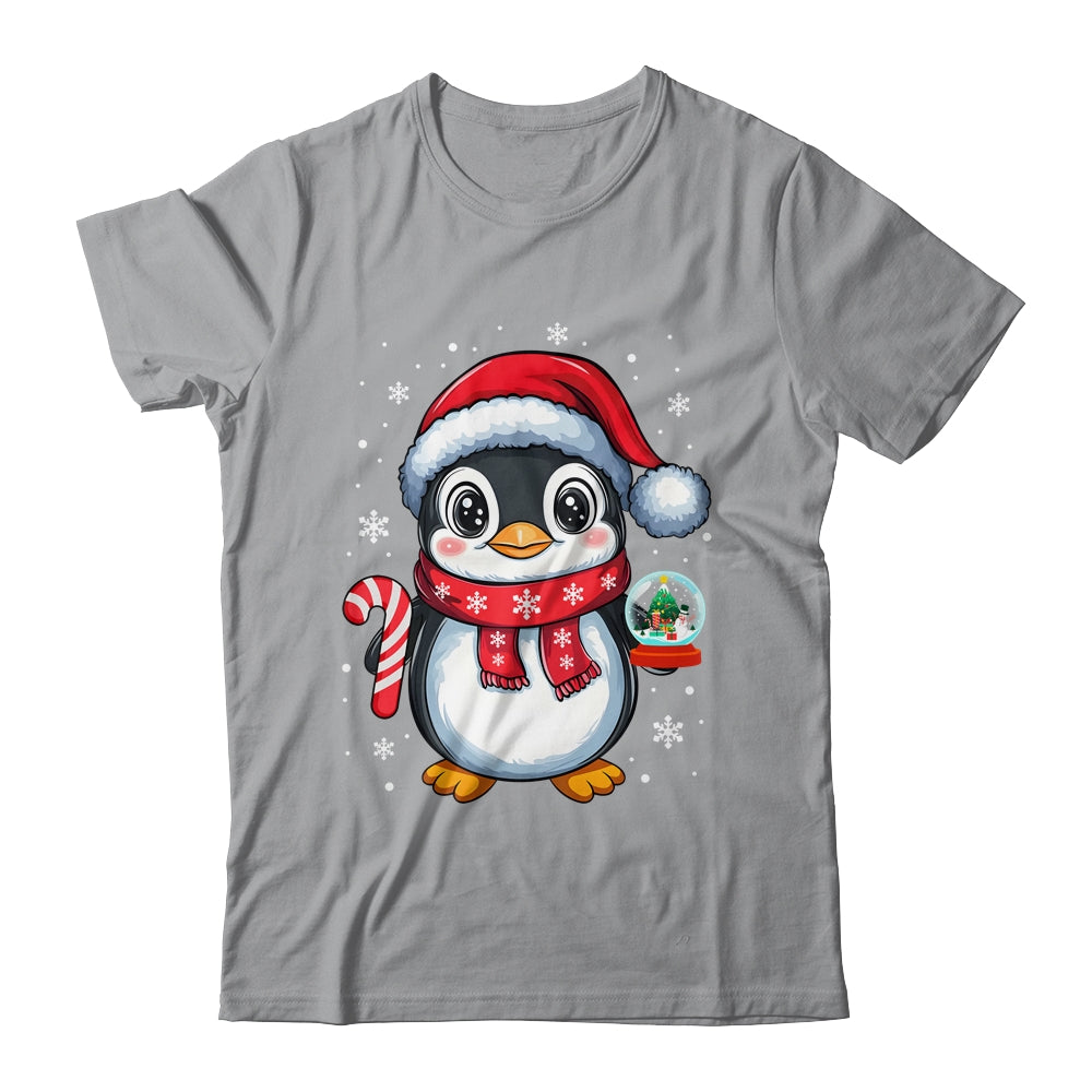 Penguin Christmas Candy Cane Winter Xmas Women Girl Boy Shirt & Sweatshirt | teecentury