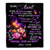Personalized Aunt Blanket From Niece Nephew We Made This Special Blanket Flower Aunt Birthday Mothers Day Christmas Customized Fleece Throw Blanket | teecentury