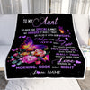Personalized Aunt Blanket From Niece Nephew We Made This Special Blanket Flower Aunt Birthday Mothers Day Christmas Customized Fleece Throw Blanket | teecentury