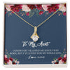 Alluring Beauty Necklace 18K Yellow Gold Finish | Personalized Aunt Necklace From Niece Nephew I've Loved You My Whole Life Floral Aunt Birthday Mothers Day Christmas Customized Message Card | teecentury