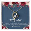 Forever Love Necklace 18K Yellow Gold Finish | Personalized Aunt Necklace From Niece Nephew I've Loved You My Whole Life Floral Aunt Birthday Mothers Day Christmas Customized Message Card | teecentury