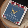 Interlocking Hearts Necklace 18K Yellow Gold Finish | Personalized Aunt Necklace From Niece Nephew I've Loved You My Whole Life Floral Aunt Birthday Mothers Day Christmas Customized Message Card | teecentury