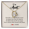 Forever Love Necklace 18K Yellow Gold Finish | Personalized Aunt Necklace From Niece Nephew You're Always In My Heart Aunt Birthday Mothers Day Christmas Jewelry Pendant Customized Gift Box Message Card | teecentury