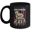 Personalized Awesome Grandad Grandkids With Name Custom Hands Fist Bump Flag Fathers Day Birthday Christmas Mug | teecentury