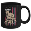 Personalized Awesome Papa Grandkids With Name Custom Hands Fist Bump Flag Fathers Day Birthday Christmas Mug | teecentury