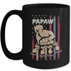 Personalized Awesome Papaw Grandkids With Name Custom Hands Fist Bump Flag Fathers Day Birthday Christmas Mug | teecentury