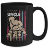 Personalized Awesome Uncle Kids With Name Custom Hands Fist Bump Flag Fathers Day Birthday Christmas Mug | teecentury