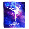 Personalized Ballet Dance Blanket Galaxy Custom With Name For Daughter Niece Granddaughter Birthday Christmas Graduation Customized Bed Fleece Blanket | teecentury