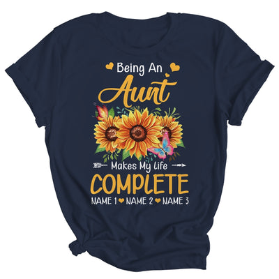 Personalized Being A Aunt Makes My Life Complete Custom With Grandkids Name Mothers Day Birthday Christmas Shirt & Tank Top | teecentury